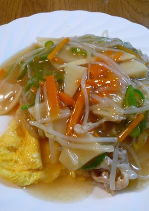 オムレツの甘酢野菜あんかけ-レシピのメイン写真