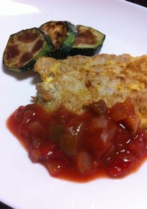 ピカタ＆焼きズッキーニ サルサ添え-レシピのメイン写真