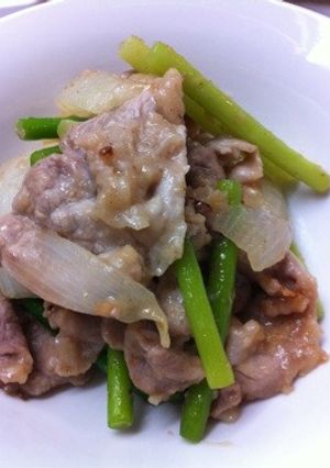 ご飯が進む！豚肉とニンニクの芽の炒め物♡-レシピのメイン写真