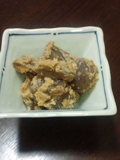 こんにゃく胡麻味噌炒め-レシピのメイン写真