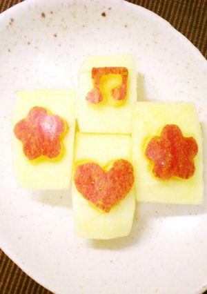 りんごの型抜き✿♬♡簡単＊キャラ弁＊-レシピのメイン写真