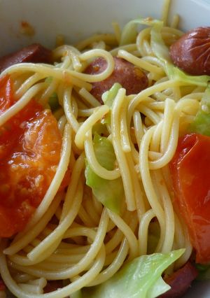 簡単☆早い☆トマトとソーセージのパスタ♪-レシピのメイン写真