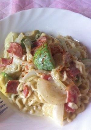 アボカドとベーコンのクリームパスタ-レシピのメイン写真
