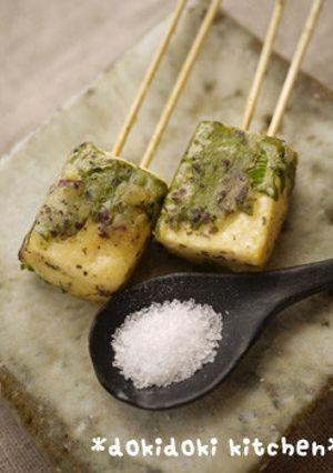 押し豆腐のゆかり天-レシピのメイン写真