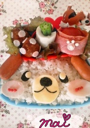 ＊簡単キャラ弁＊たれ耳わんちゃんだワン♪-レシピのメイン写真