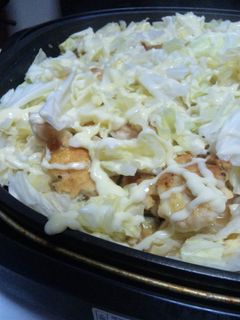 ホットプレートでキャベツと鶏肉焼き-レシピのメイン写真
