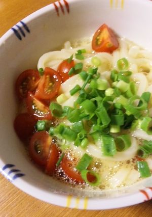 ５分で簡単！トマトde冷やし釜たま-レシピのメイン写真