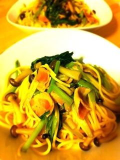 ベーコンと小松菜の和風パスタ-レシピのメイン写真