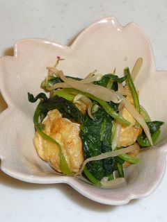 油揚げと小松菜のにんにく炒め-レシピのメイン写真