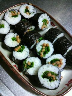 納豆 青じそ ねぎ巻き寿司-レシピのメイン写真