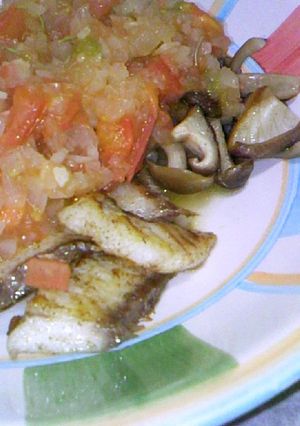 魚のソテー～たまねぎトマトソース～-レシピのメイン写真