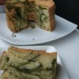 抹茶とお豆腐のマーブルシフォン