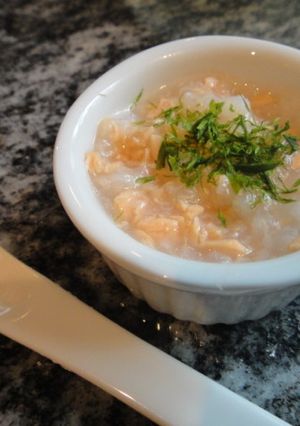 離乳食★【中期】シャケ粥♫青のりのせ-レシピのメイン写真