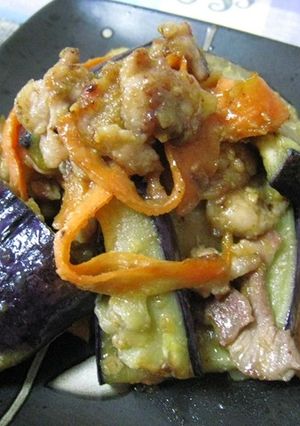 ナスと豚こま肉のしょうがみそ炒め-レシピのメイン写真