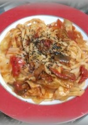 ナポリタン風焼きうどん-レシピのメイン写真