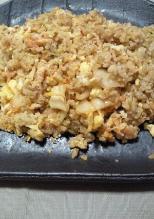 キムチ明太パラパラ緑玄米チャーハン★-レシピのメイン写真