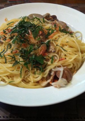 桜海老とアサリの和風クリームパスタ-レシピのメイン写真