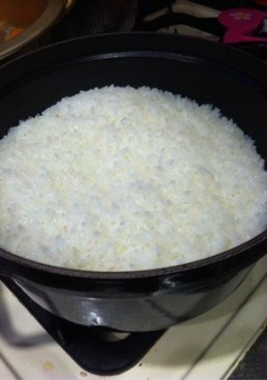 ストウブで♪白米を炊飯-レシピのメイン写真