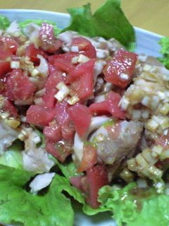 ゆで鶏のごま酢かけ-レシピのメイン写真
