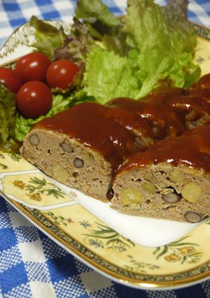 豆いっぱいのヘルシーミートローフ-レシピのメイン写真