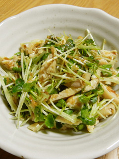 鶏皮と貝割れのおかかポン酢-レシピのメイン写真