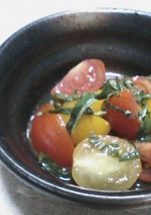バジル風味のトマトサラダ-レシピのメイン写真
