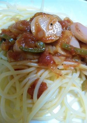 パパッとトマトスパゲティー-レシピのメイン写真