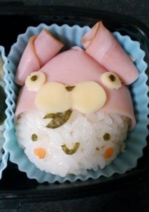 キャラ弁(うさぎ帽子の女の子？)-レシピのメイン写真