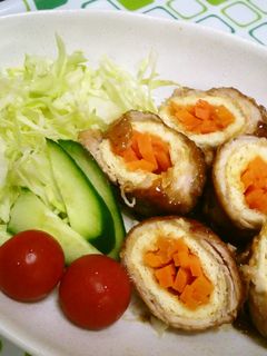 豚ロールの照り焼き~油揚げ~-レシピのメイン写真