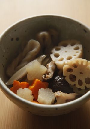 お食い初めに(煮物椀)野菜の炊き合わせ-レシピのメイン写真