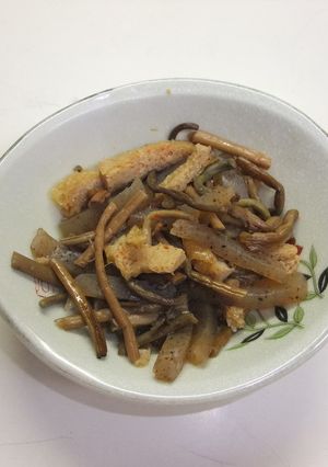 ぜんまいとこんにゃくの炒め煮-レシピのメイン写真