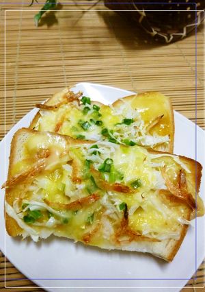 桜えびとキャベツのトースト　酢味噌風味-レシピのメイン写真