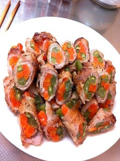 人参とインゲンの豚肉巻き-レシピのメイン写真