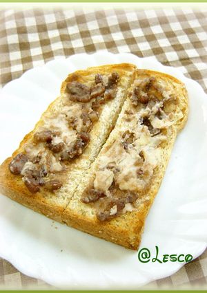 トーストに酒粕と餡♪-レシピのメイン写真