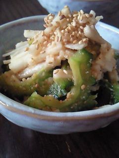 ゴーヤと長芋のごまポン酢-レシピのメイン写真