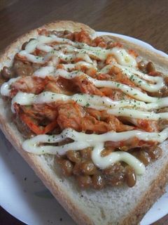 キム納豆トースト-レシピのメイン写真