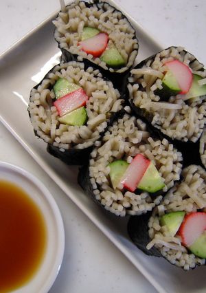 流水麺でそば寿司をつくろう～*^-^*-レシピのメイン写真
