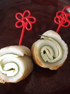お弁当に♪しそとチーズのクルクルちくわ-レシピのメイン写真