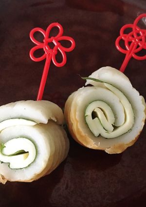 お弁当に♪しそとチーズのクルクルちくわ-レシピのメイン写真