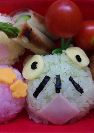カエル&紫陽花おにぎり弁当-レシピのメイン写真