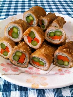 お弁当に♪大葉が香る 野菜の肉巻き-レシピのメイン写真
