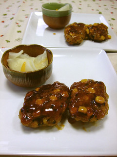 照り焼き☆コーンと黒胡麻入りつくね-レシピのメイン写真