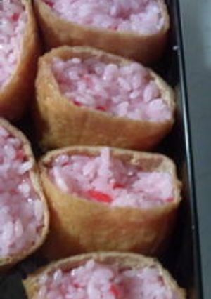 ピンク色★我が家のおいなりさん★-レシピのメイン写真