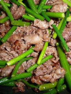 にんにくの芽と牛肉の炒めもの-レシピのメイン写真