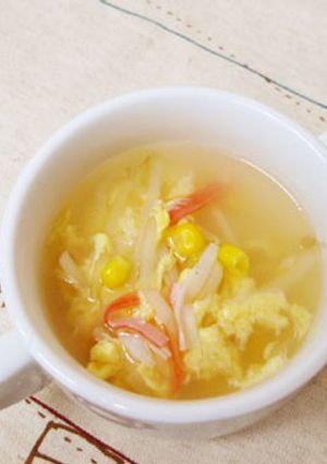 もやし＆コーン＆カニカマで☆中華スープ-レシピのメイン写真