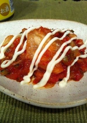 簡単おつまみ!明太キムチマヨネーズ-レシピのメイン写真