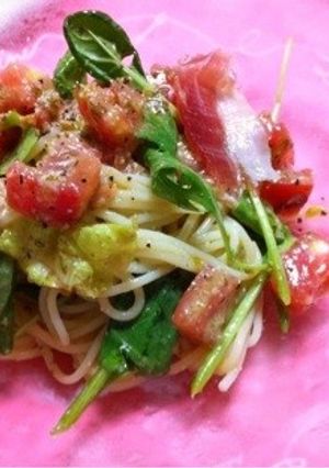 生ハムとトマトの冷製パスタ-レシピのメイン写真