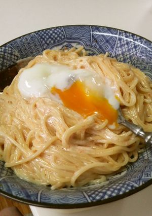 ボール１つ失敗絶対ないない～明太子カルボ-レシピのメイン写真
