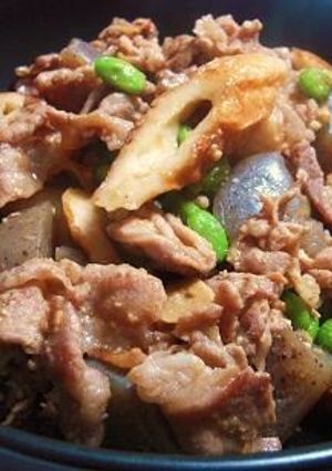 竹輪とこんにゃくと豚肉の味噌炒め-レシピのメイン写真