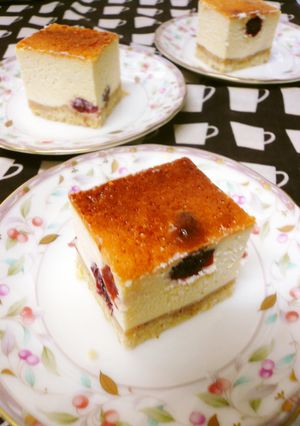 水切りヨーグルトでベークドチーズケーキ-レシピのメイン写真